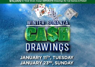 Winter Bonanza Cash Drawings